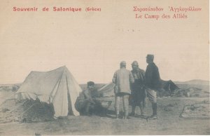 Greece Salonique Le Camp Des Allies War Tent WW1 Antique Postcard