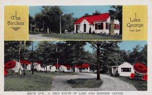 2 Views of The Birches, Lake George, New York, Early Postcard, Unused