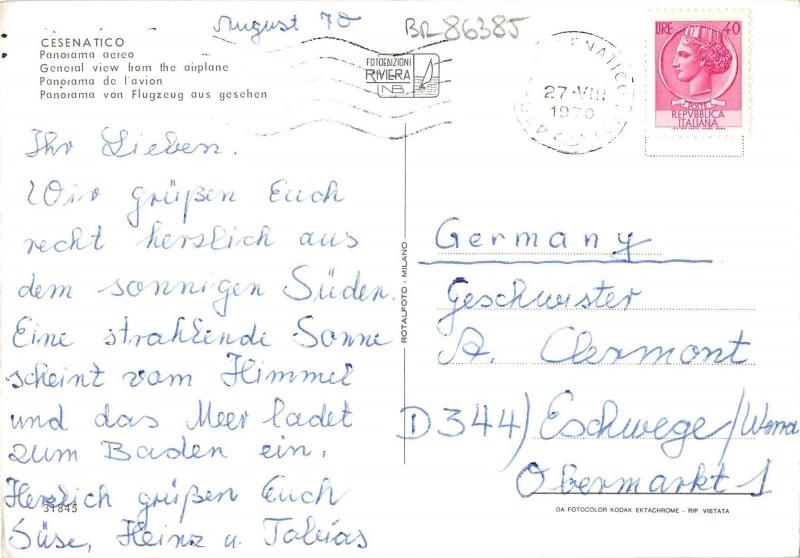 BR86385 cesenatico panorama aereo italy