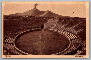 Postcard Pempei Italy c1910s Anfiteatro Roman Amphitheatre of Pompeii