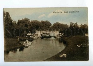 3150513 POLAND Warsaw Ujazdow garden Bridge Vintage postcard