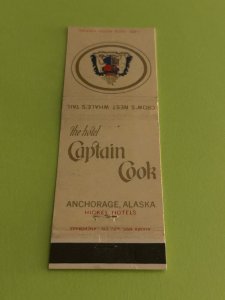 Vintage Matchbook Cover The Hotel Captain Cook Anchorage, Alaska MB186