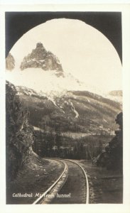 Canada Postcard - Cathedral Mountain From Railway Tunnel - BC - RP - TZ11576
