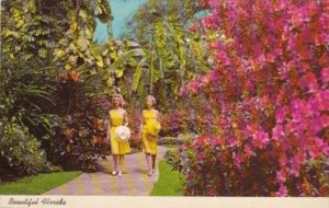 Florida Flowers Blooming Azaleas In A Tropical Garden