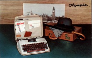 Olympia Lightweight Portable Typewriter Ad Advertising Vintage Postcard