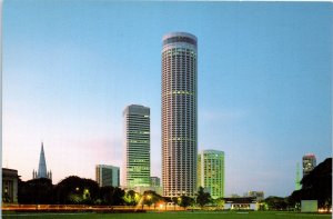 1980s Westin Stamford & Westin Plaza Raffles City Singapore Continental Postcard