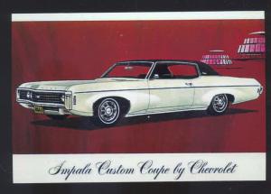 1969 CHEVROLET IMPALA CAR DEALER ADVERTISING POSTCARD '69 CHEVY IMPALA