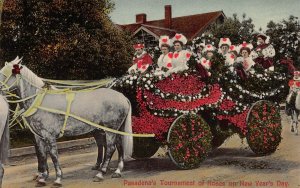 Pasadena's Tournament of Roses on New Years Day, Pasadena, CA., early postcard