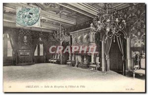 Postcard Old Orleans Reception Room of & # City 39Hotel