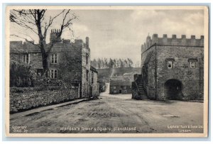 1938 Warden's Tower & Square Blanchland Tuck Art Northumberland England Postcard