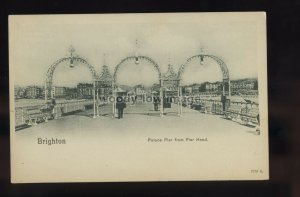 TQ3442 - Sussex - Early Palace Pier from the Pier Head, in Brighton - postcard