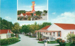 Oregon Portland Twin Cedar's Motel 1950s MWM roadside Postcard 22-2773