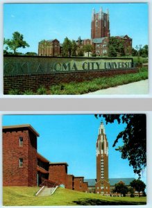 2 Postcards OKLAHOMA CITY UNIVERSITY, OK ~ Smith Hall, Banning, Administration