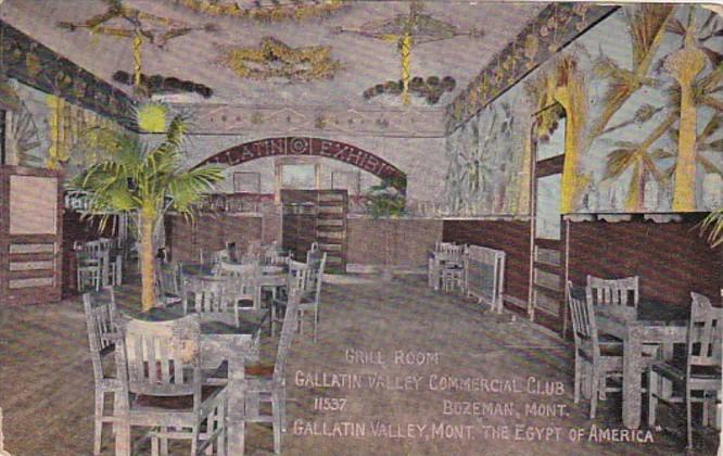 Montana Bozeman Gallatin Valley Commercial Club Grill Room 1911