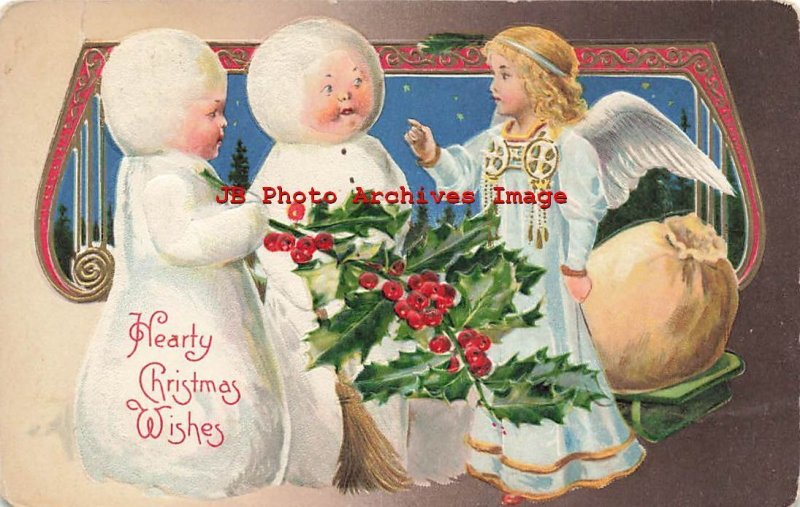 Christmas, Winsch, Angel with Snow Babies