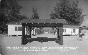 Beach Brewer's Cottage Colony RPPC Photo Postcard St Petersburg Florida 4764