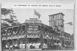 SAMOA : 10th anniversary of hoisting the german flag in samoa year 1910 - tre...