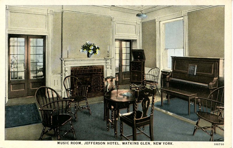 NY - Watkins Glen. Jefferson Hotel, Music Room