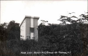 St. Thomas Virgin Islands Rear Lighthouse Light Berg's Hill RPPC Postcard