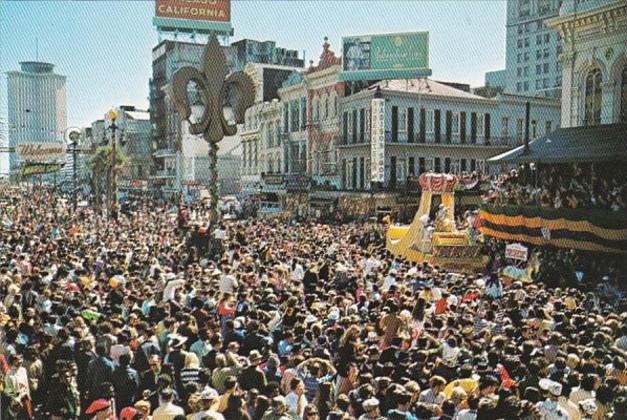 Louisiana New Orleans Mardi Gras Day Crowd