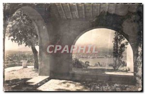 Old Postcard The French Riviera Antibes seen the Chapel of Garoupe