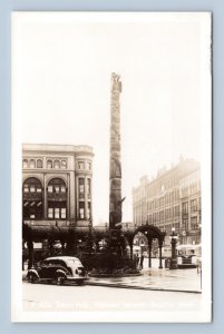 RPPC Pioneer Square Totem Pole Seattle Washington WA UNP Postcard Q7
