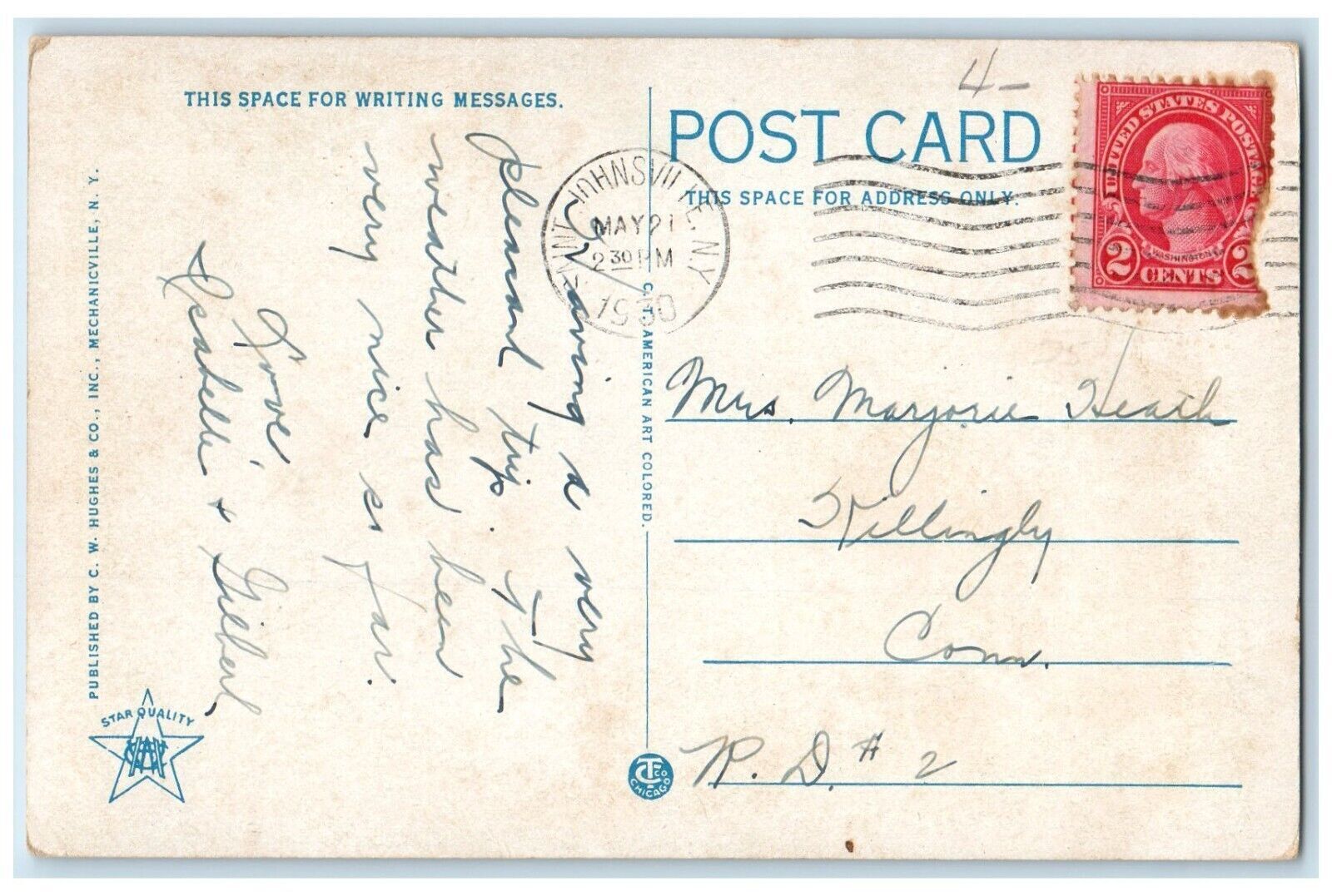 1930 View Of Public Library Schenectady Saint Johnsville New York NY