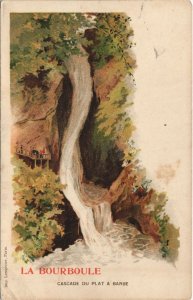 CPA La BOURBOULE-Cascade du Plat a Barbe LITHO (46459)