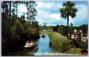 Vtg Waycross Georgia GA Okefenokee Swamp Park Guided Boat Tour Trails Postcard