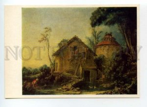 487802 USSR 1984 year painting Pushkin Museum Francois Boucher windmill postcard