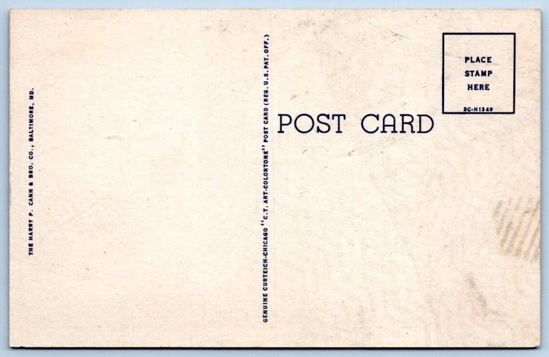 1940-50's ATLANTIC METHODIST CHURCH OCEAN CITY MARYLAND MD POSTCARD #3