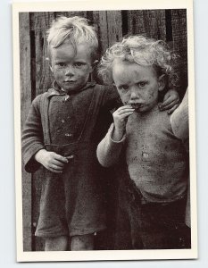 Postcard Miners Children (Tyneside), England