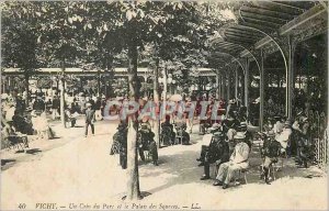 Postcard Old Vichy A Corner Park and the Palais des Sources