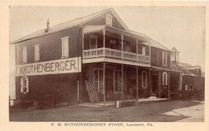 B87/ Leesport Pennsylvania Pa Postcard c1910 F.M. Rothenberger's Store