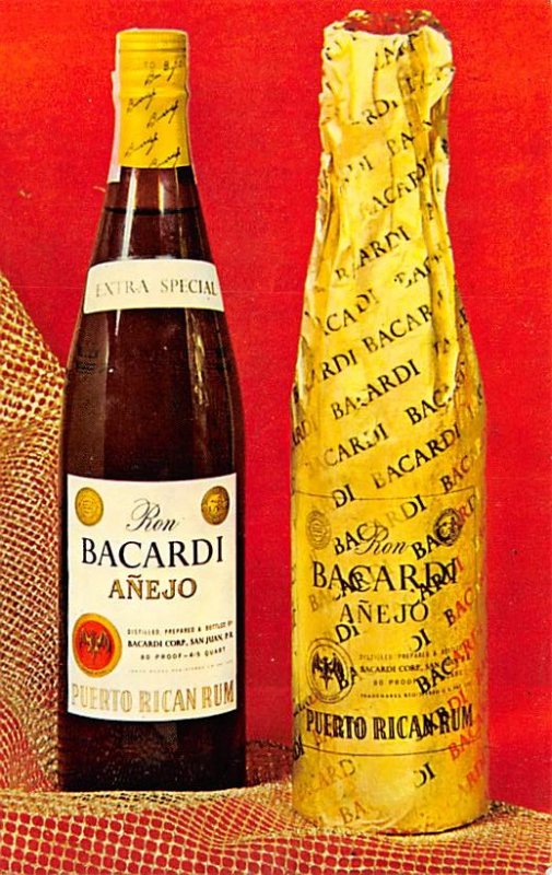 Ron Bacardi Anejo Puerto Rico Rum Advertising Unused 