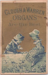 CLOUGH & WARREN ORGANS - Ayres Bros Music Dealers Keokuk, Iowa - Trade Card