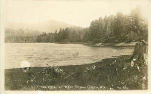1924 Warren County Lake West Stony Green New York RPPC Photo Postcard 20-5193