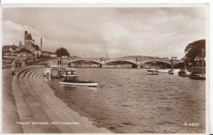 Nottinghamshire Postcard - Nottingham Trent Bridge - Real Photograph - Ref 16A