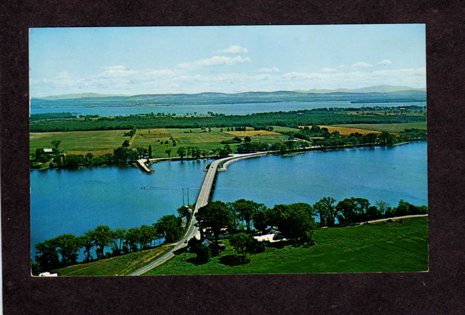 VT North Hero Bridge Lake Champlain South Alburg Vermont Postcard