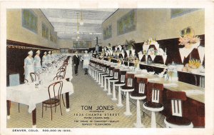 DR1/ Denver Colorado Postcard c1930 Tom Jones Restaurant Interior