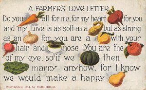 Farmers love letter Puzzle Rebus Unused 