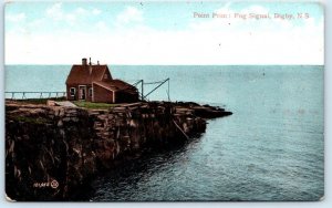 DIGBY, Nova Scotia Canada ~ Point Prim FOG SIGNAL c1900s Valentine Co. Postcard