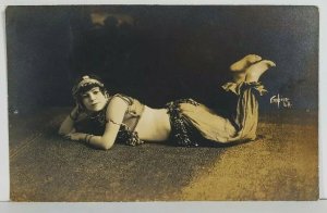 Rppc Belly Dancer Empire L.A. Studio Real Photo Postcard O16