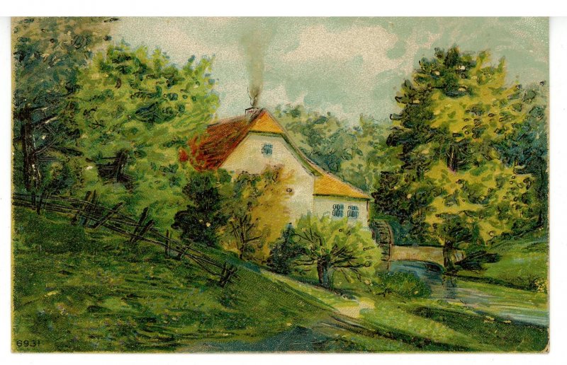 Old Mill Cottage Scene