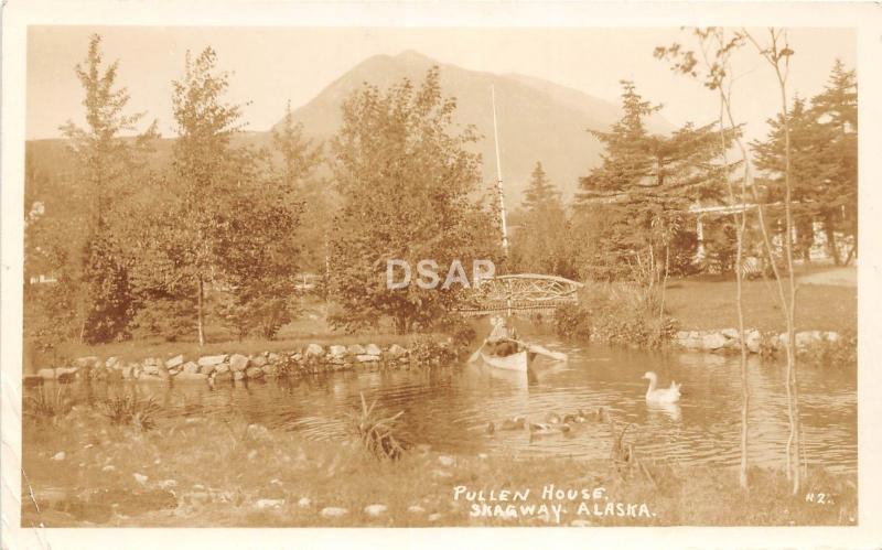 B92/ Skagway Alaska AK Real Photo RPPC Postcard 1937 Pullen House Canoe