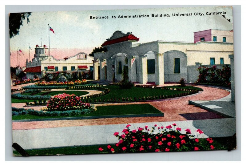 Vintage 1910's Postcard - Entrance to Universal Studios Old Hollywood California