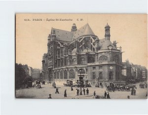 Postcard Église St. Eustache Paris France