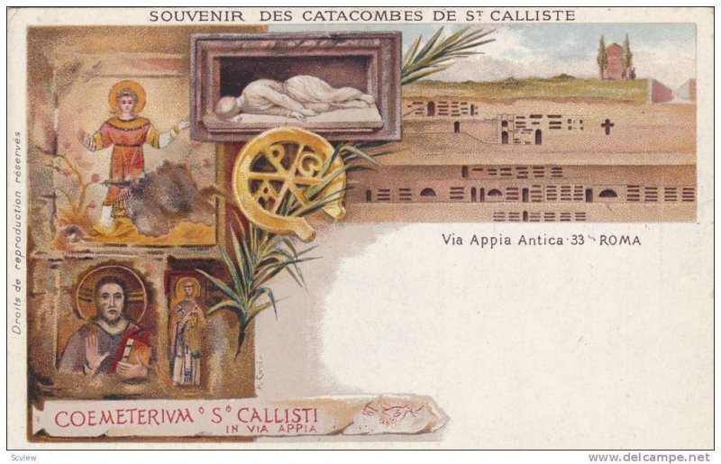 AS: R. Cavi, Souvenir Des Catacombes De St. Calliste, Via Appia Antica 33, Ro...