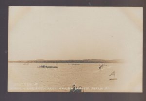 Peoria ILLINOIS RPPC 1911 ROWING BOAT RACE River OAR SHELL Finish REGATTA #3 IL