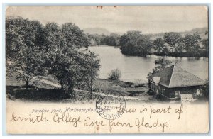 1905 Paradise Pond River Lake Exterior View Northampton Massachusetts Postcard